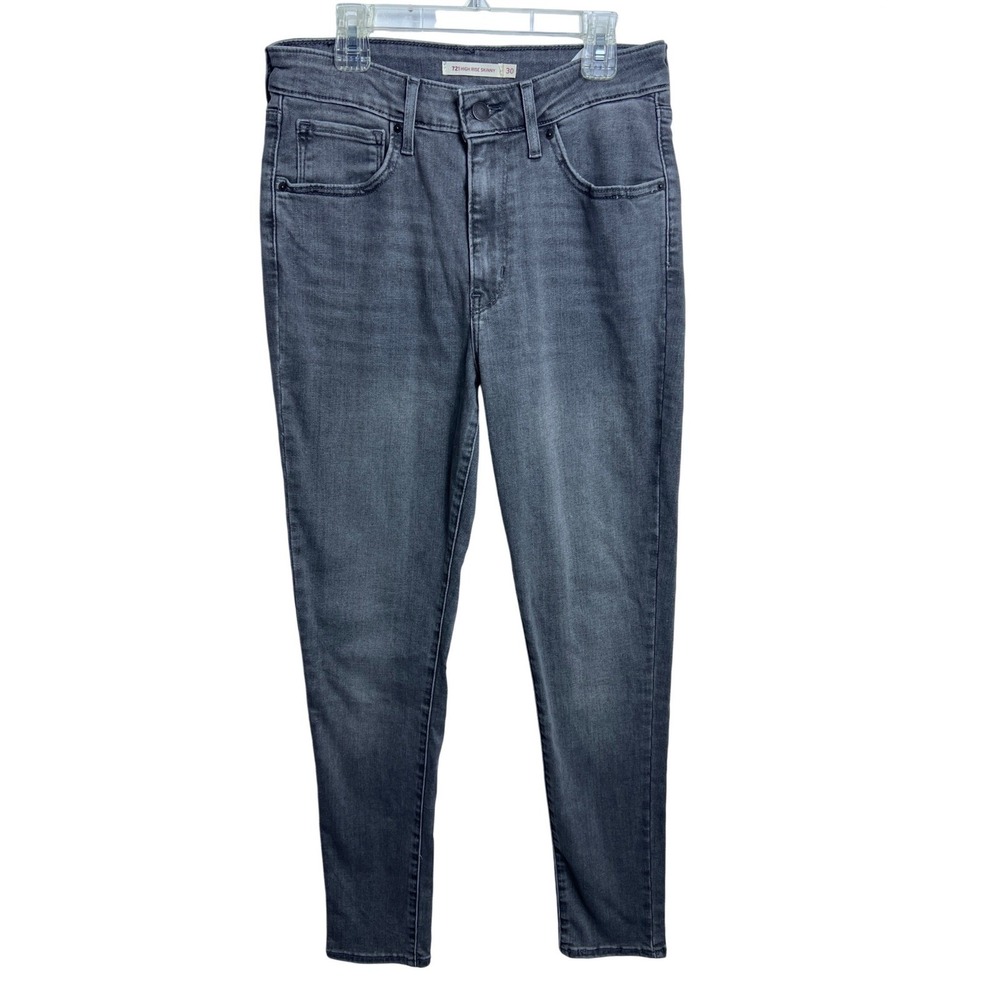 Levi Strauss Co 721 High Rise Skinny Jeans Dark Wash Women 30 Streetwear Classic